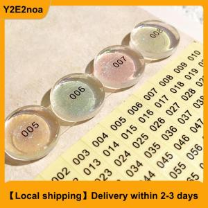 【Local shipping】 1 4sheets Waterproof Laser Number Label Stickers For DIY Craft Self Adhesive Nail Polish Lipstick Color Number Tags Sticker
