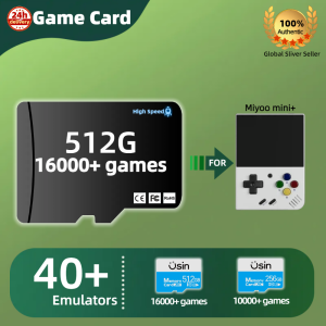 Game 512G TF Card For Miyoo mini Plus + Memory Pre-install Retro Games More PS1 portable Handheld High Speed SD Childrens Gift