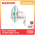Maspion MSP MWF-37K Wall Fan / Kipas Angin Dinding 14" / 14 Inch / 36 cm MWF 37K / MWF37K / MWF 37 K / MWF37 K / MWF-37 K - Multi Warna. 