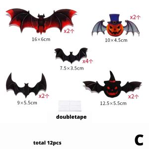 HIASAN TEMPELAN HALOWEN HALLOWEN DEKORASI DINDING TEMBOK JENDELA KACA PINTU KULKAS RUMAH DEKOR HELLOWEN HELOWEN LABU PUMKIN