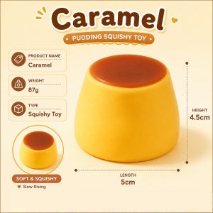 Crunchy Squishy Toy Building Block Squeeze Toy Stress Relief Fidget Toy Caramel Peanut Mango