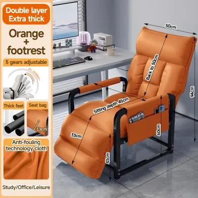 🔥SG Local Seller🔥2026 Upgraded 5 Gear Adjustable Both Use Sit Or Lie Lazy Recliner Sofa Chair Thickened Bedroom/Living/Sleeping/Lounge/Arm Chair