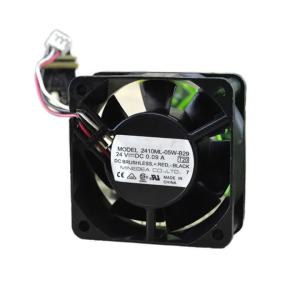 แฟน 60 มม. สำหรับ NMB 2410ML-05W-B29 24V 0.09A 60x60x25 มม. พัดลมระบายความร้อนแบบแกนประสิทธิภาพสูงสำหรับการระบายความร้อนเซิร์ฟเวอร์อุตสาหกรรม