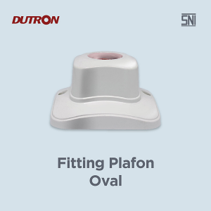 DUTRON Fitting Lampu Plafon Bulat Oval Kotak E27 Fiting Piting SNI
