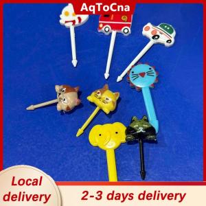 [COD] AqToCna Ship within 24 hours Animal Fruit Fork Food Grade Plastic Mini Cartoon Kids Cake Fruit Toothpick Bento Lunch Bento Accessories Party Decoration Gift