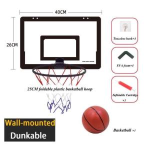 Hanging Door Iron Basketball hoop Ring Mini Indoor Basketball Folding Dunk Rebound For Adult and Kid
