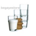 Gelas Susu Kaca Bening 1 Paket Isi 6 Pcs. 