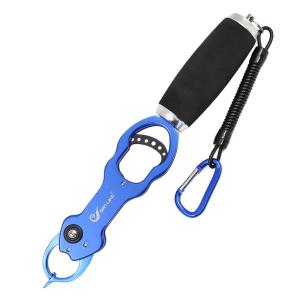 SANLIKE Aluminum Fishing Lip Grip Trigger EVA Handle Fishing Tackle Gripper Grabber for Saltwater