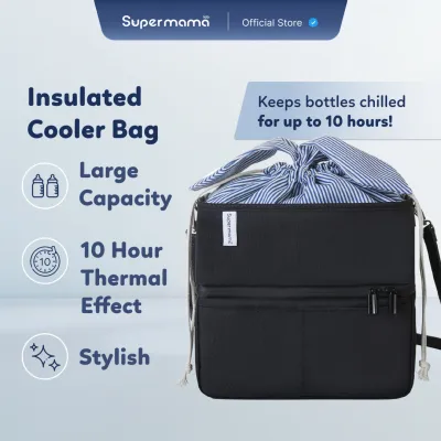 Supermama Lab Insulated Cooler Bag | Milk Bottle Cooler Bag | Leak-Proof | Spacious