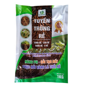Tuyến trùng rễ 1kg phục hồi vàng lá thối rễ ngừa nấm rễ (sầu riêng chuối tiêu cam bưởi hoa hồng mai vàng rau màu
