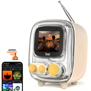 Divoom Tiivoo-2 Pixel Bluetooth Speaker | Retro Alarm Clock Radio | Pixel Art Display | FM Radio | White Noise Sleep Aid | Gift-Ready |
