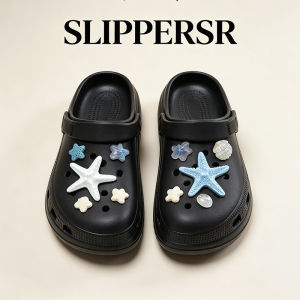 [Free Shipping] Black Perforated EVA Clogs Casual Slip-On Style Non-Slip Beach-Friendly New Design Versatile For Outdoor Wear Thick-Soled MenS Summer Clogs