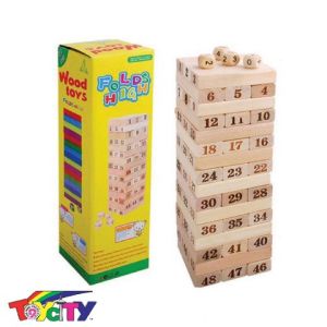 54PCS  or  51PCS WOODEN NUMBER STACKING BUILDING BLOCKS TOYS FOR KIDS