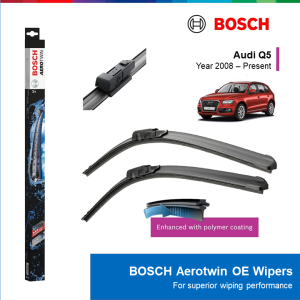 BỘ GẠT MƯA BOSCH AEROTWIN EURO SET A297S 24" & 20": AUDI Q5 ĐỜI XE 2008 ĐẾN NAY