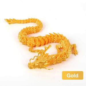 3D Printed Dragon Full Body  Shenlong Crafts Ornaments Home Furnishings Decorations Desktop Creative Gift Toys 3D Printed Chinese Dragon Full Body Joints That Can Move Home Furnishings and Decorations Are Worth Collecting Creative Toys