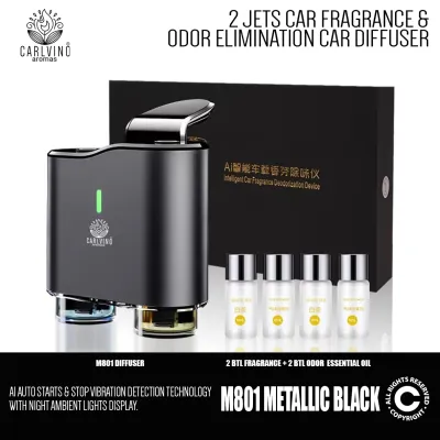 M801 CAR DIFFUSER GIFT SET - 2 JET NOZZLES SPRAY WITH AUTO START/STOP CAR VIBRATION DETECTION FUNCTION