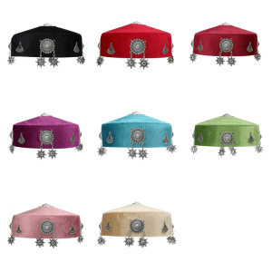 Kazakh Folk Costume Hat Traditional Ethnic Design Durable Polyester Fabric for Cultural Event and Daily Wear