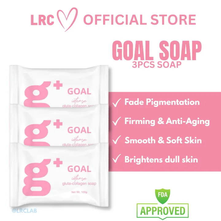 Goal Soap G+ Intense Gluta Collagen 100g Brightening Whitening Skin Glow Anti-Aging Smooth Beauty Soap