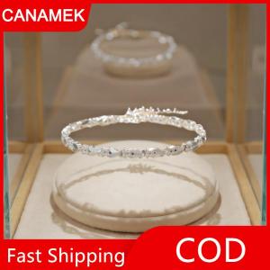 【CANAMEK】 925 Sterling Silver Bạc Thời Trang Nhiều Phong Cách Chuỗi Vòng Đeo Tay Cho Phụ Nữ Thời Trang Wedding Party Đẹp Đồ Trang Sức Quà Tặng