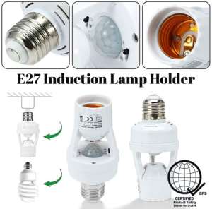 360 Degrees Human Induction Motion Sensor Night Lamp Socket Base E27 Delay Time Adjustable Switch