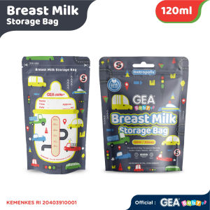 Kantong ASI GEA / CROWN dengan SENSOR PANAS / BREASTMILK STORAGE New Design Pattern / Zoo Fun Series