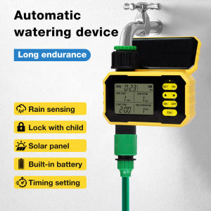 Solar Power Household Irrigation Timer LCD Automatic Irrigation System Outdoor Smart Garden Watering Tool Programmable