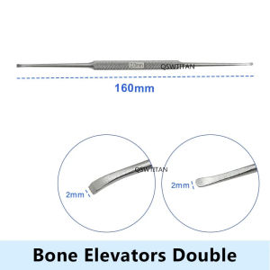 QSWTITAN Stainless steel Bone Elevators Double Orthopedic Veterinary Instrument Bone Peeling