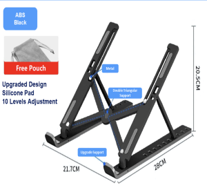 [SG STOCK] Laptop Phone Portable Stand Aluminium Metal ABS Adjustable Foldable Stand 电脑手机支架