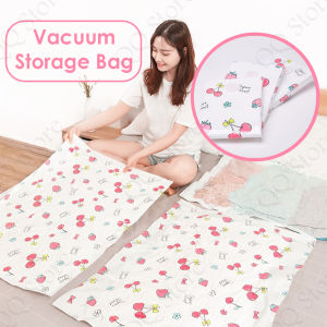 Vacuum Storage Bag Clothes Travel Vacuum Bag Reusable Vacum Seal Bag Cherry Space Saving Storage Bag Plastic Vacuum Bag Compression Bag Vakum Beg Melancong 真空收纳袋 旅行袋 [F43]