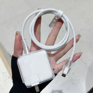 35W A2676  Transparent TPU Charger Case Suitable for macbook laptops 29W 30W A2164 35WA2579 A2571 Fast Charging Data Cable Protective Case For iPhone 15 MAX [cchoice]