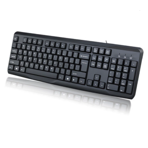 High Sensitivity and Durability 104Key USB Wire Keyboard With Water Resistant And Easy To Clean Features Stability
