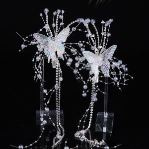 Yearn COD กิ๊บปีกติดผมแฟชั่น รูปผีเสื้อประดับคริสตรัล สวยหวานเจ้าหญิง หรูอลังการ กิ๊บปีกมุขพร้อมคริสตรัลติดผมแฟชั่น