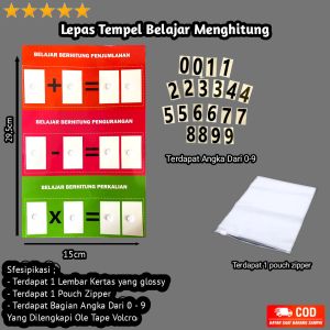 Busy Page Number / Busy Page Angka / Mainan Lepas Tempel / Montessori Toys / Mainan Edukasi Anak / K P