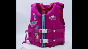 Gogokids Pink Life Jacket Kids Swim Vest Pool Float with Adjustable Safety Strap Swimming Safety Vest for 8-35kg 儿童救生衣