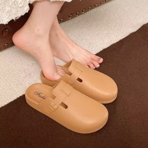 Womens Sandals Half Pack Of Non-Slip Solid Color Casual Comfortable Slippers For Women