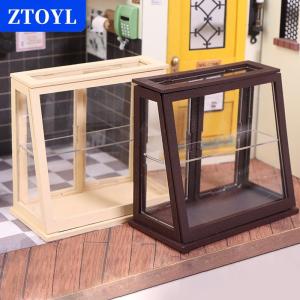 [COD] ZTOYL ตู้โชว์1:12ขนาดเล็กตู้วางเค้กชั้นวางขนมปังขนาดเล็กชั้นวางของชั้นเก็บของโมเดลเฟอร์นิเจอร์ห้องครัวของเล่น