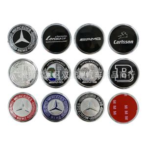 60mm Rear Logo Sticker for Mercedes Benz AMG Brabus Lorinser Apple Tree Back Trunk Emblem Paste Badge Car Modification Metal