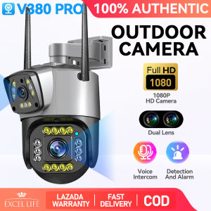 V380 PRO cctv camera connect cellphone cctv dual cameras with audio and speaker wifi surveillance camera wireless for house outdoor waterproof 360 CCTV Security smart Cameras PTZ AI human motion detection