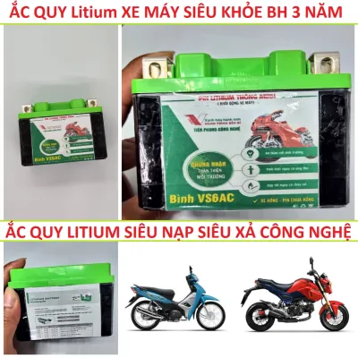 Ắc quy Litium xe máy siêu khỏe chuyên dùng độ đèn trợ sáng lắp các xe ẮC QUY XE MÁY - Pin Lithium PI-TECH 6AH/7Ah/8Ah/13Ah độ bền trên 5 năm dành cho anh em chơi xe