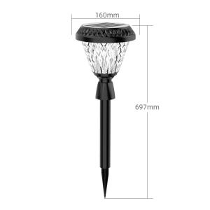 Solar light โคมไฟโซล่าเซลล์ 500W ไฟปักสนามโคมไฟหัวเสากันน้ํา ไฟ 3สี ส่องต้นไม้และสวน พลังงานแสงอาทิตย์เปิด-ปิดอัตโนมัติ