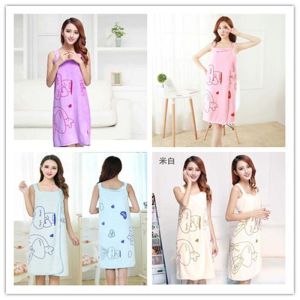 美容院可穿浴裙女浴巾裹胸浴袍加厚韩版比纯棉柔软家用强吸水速干 新款 现货 Beauty salon wearable shower skirt home strong absorbent quick dry