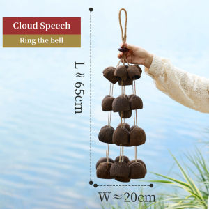 เปลือกผลไม้สีดำเสียงบีมแถวระฆังบำบัดมือสั่นโยคะเสียงประกอบเครื่องดนตรีบรรเทาสิ่งประดิษฐ์ตกแต่งผนังจี้