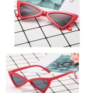 K714 Kacamata Fashion Anti Radiasi Bentuk Triangle Sunglasses Hitam Korea Style Unik