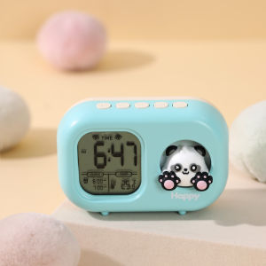 Silent Cartoon Alarm Clock for Elementary Students Childrens Luminous Digital Electronic Clock High-Value Desk Clock for Bedroom or Study Table Snooze and Temperature Display Back-to-School Gift