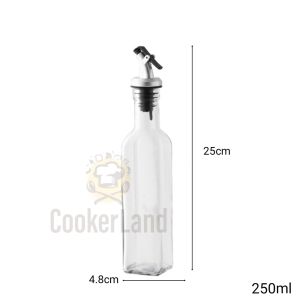 Oil Dispenser Condiment Bottle Glass 500ml Sauce Vinegar Bottle Botol Minyak Sos Funnel /油瓶调味瓶酱油玻璃瓶