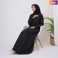 Gamis Nibras Putih dan Hitam Material Toyobo Kode NBC 020 Desain Simple dan Elegan Ready Stokk !!!!!!!. 