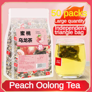 25 Packs Peach Oolong Tea Reducing Fat Dried Peach Dried Apple Fruit Tea Bag Health Tea Cold BrewTea