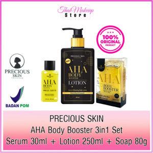 Precious Skin Thailand AHA Full Set Body Booster Extra Whtening / Lotion / Serum / Sabun / Pemutih
