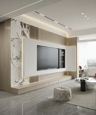 【SG Local Contractor】【Custom Furniture】Customized TV Wall/ TV Console / Carpentry works/ Living Room Design/ Whole house Renovation