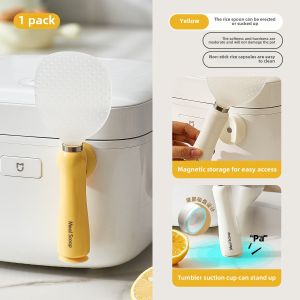 Vertical Magnetic Rice Spoon Tumbler Anti-stick Rice Spoon Kitchen Easy To Clean Can Stand Without Damage Pot Rice Spoon